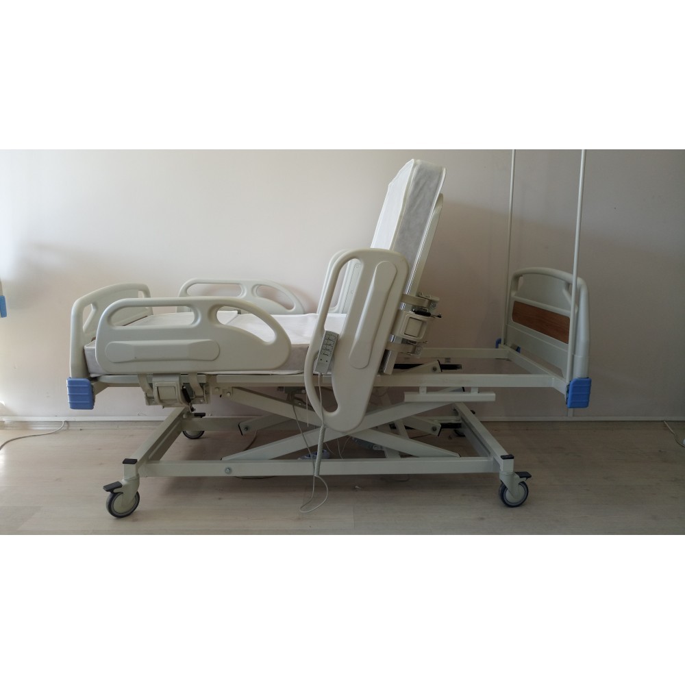 PY153/A 3 Motorlu Full ABS Asansörlü Hasta Karyolası + 4 Parçalı Yatak
